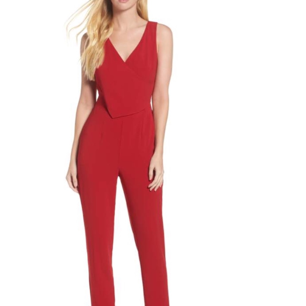 ALI & JAY NWOT red Christmas Holiday Jumpsuit
